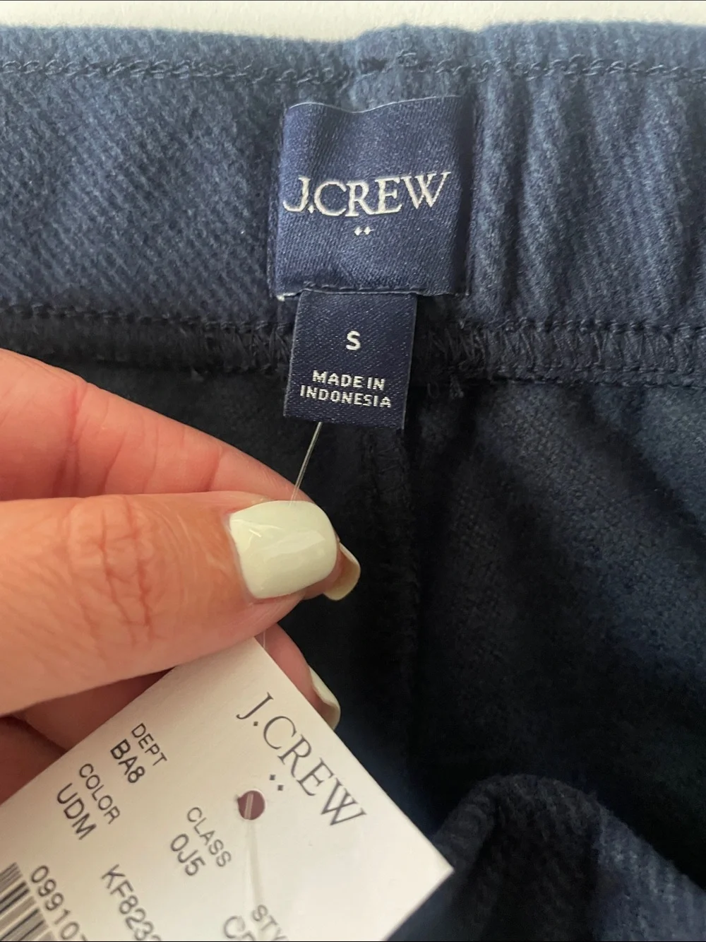 J. Crew Men’s Small New Navy Blue Jogger 2 Pocket Comfort Everyday Wear Pant